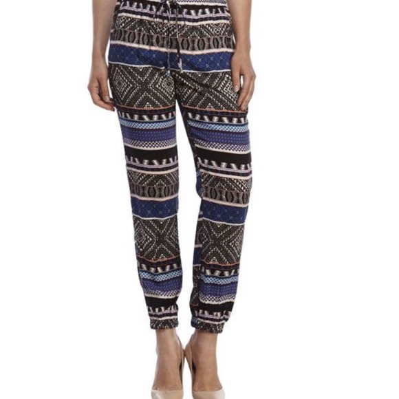 BeBop pattern soft pants w/pockets elastic bottom - Picture 1 of 5